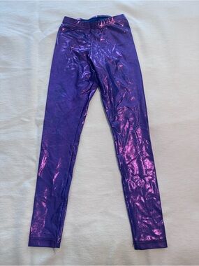 American Apparel Purple Shiny Nylon Leggings